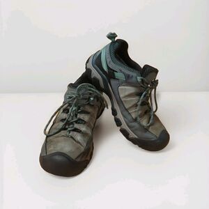 Keen Targhee Shoes Sneakers Womens 8.5 Green Leather Hiking Waterproof